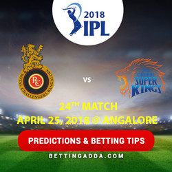 Royal Challengers Bangalore vs Chennai Super Kings 24th Match Prediction Betting Tips Preview