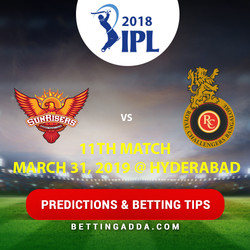 Sunrisers Hyderabad vs Royal Challengers Bangalore 11th Match Prediction Betting Tips Preview